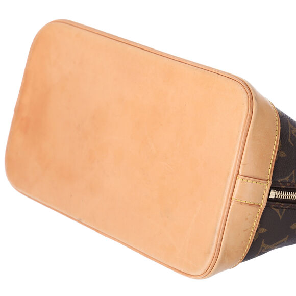 Louis Vuitton Alma Monogram Handbag M51130 Brown Dome Satchel - Picture 6 of 7